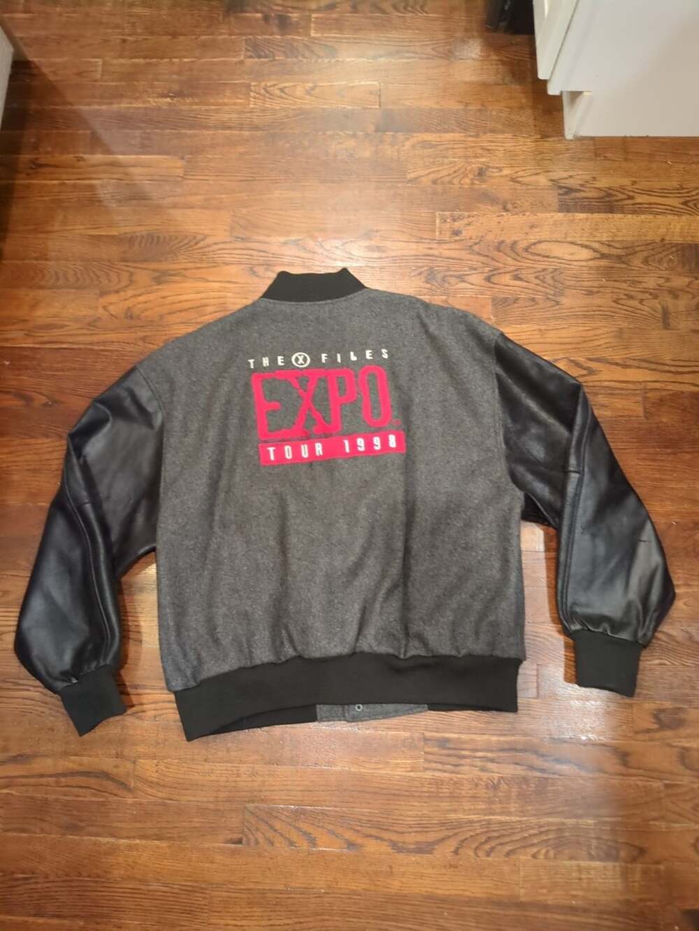 The X Files Expo Tour 1998 Size XL Varsity Jacket Wool Leather